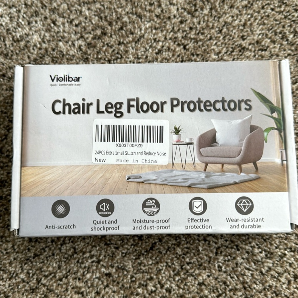 New 24pcs Extra Small chair leg floor protectors